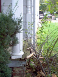 Rotted column base - Kitchener Home Inspector